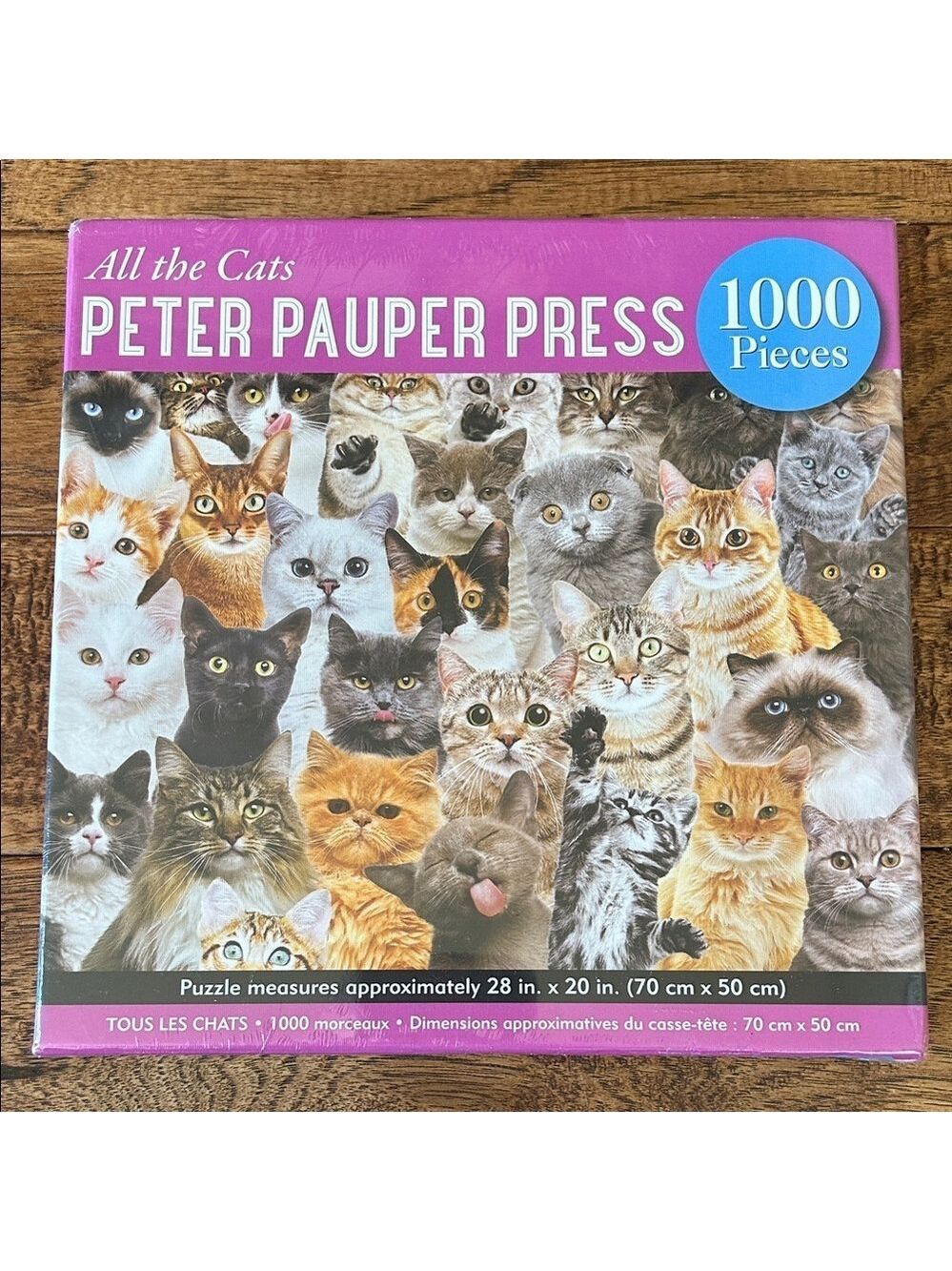 Peter Pauper Press All The Cats 1000 Piece Jigsaw Puzzle New NIB Sealed 28" x 20